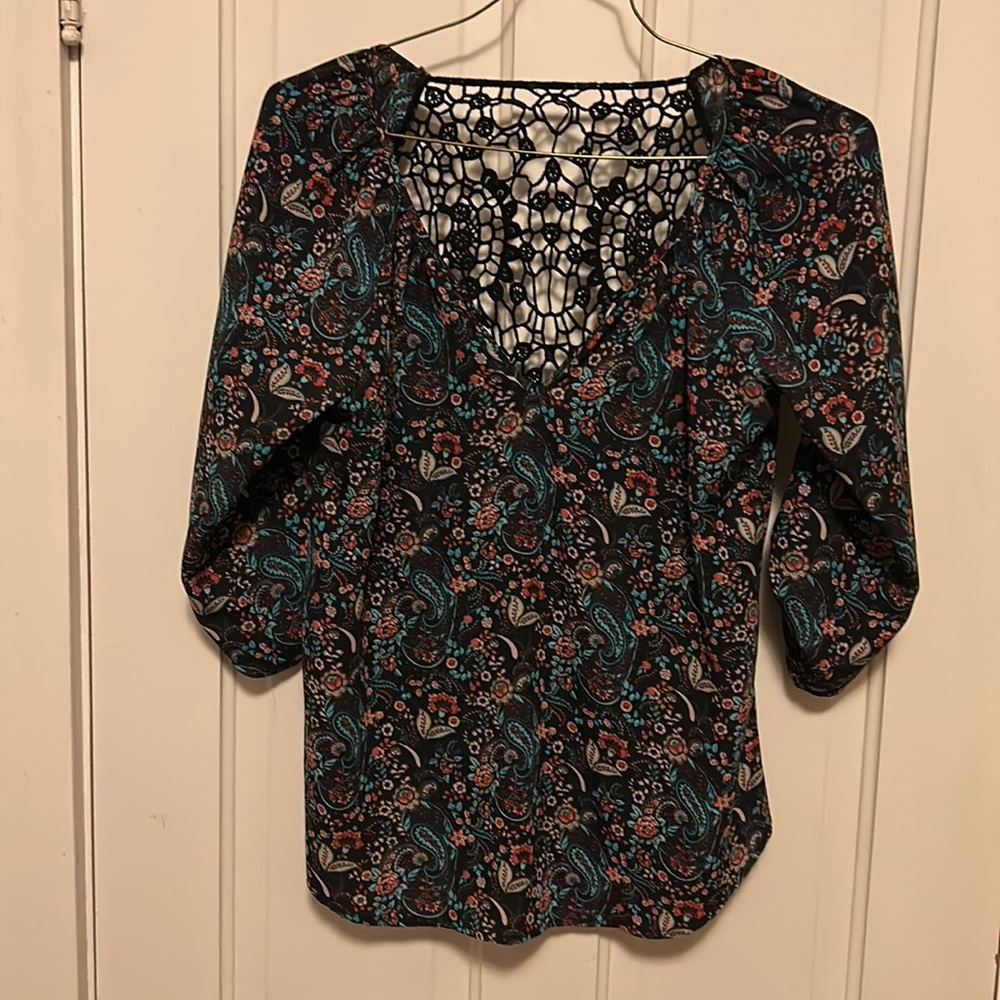 Beautiful lace accented blouse